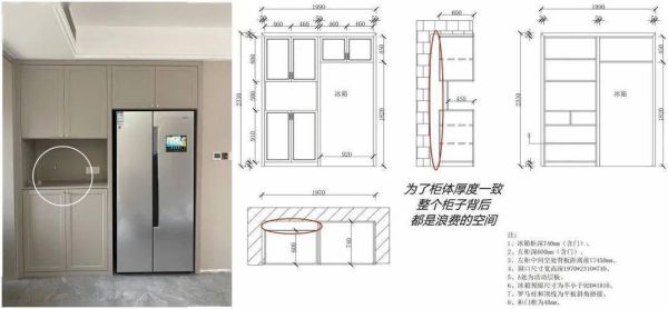 普通冰箱嵌入柜体预留多少空间？（柜体尺寸设计标准）