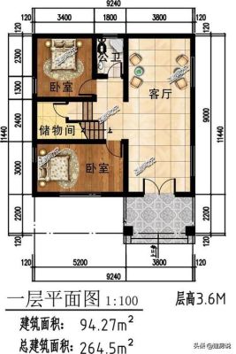 在农村100平米地皮建房如何规划设计平面图？（农村三层l型别墅设计图纸）