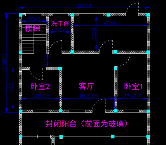 100平方自建房需要多少根柱子？（房屋设计图柱子画多少）