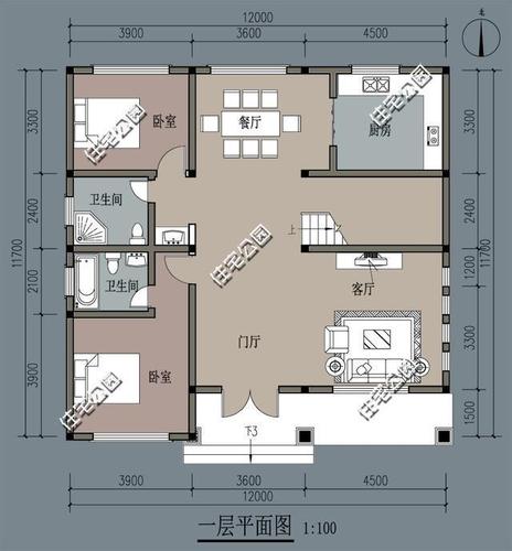 农村自建房别墅长12米，宽10米，怎样设计才好看？（农村房屋设计图大全宽度10m）