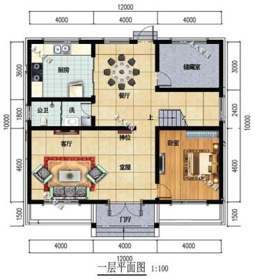 带神位农村新行别墅图(深8米X长16米)一层:两卫三厅，二层:两房两卫一厅，三层:一房一卫一厅？（农村二层别墅建筑结构设计图）