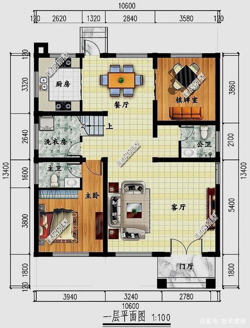 130平如何设计出最实用的户型，是自建房，方正10米乘13米？（130平方米的户型设计图）