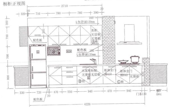 如何画橱柜图纸？（橱柜三设计图纸）