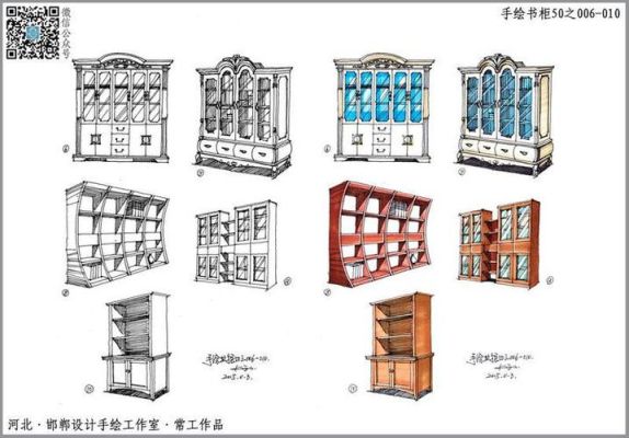 图书馆有没有素描用到的东西（柜台道具展示设计的手绘图）