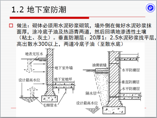 地下室防潮构造有哪些要求？（结构设计地下室考虑）