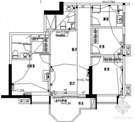 120平三室两厅水电材料？（三室两厅装修水电设计图纸）