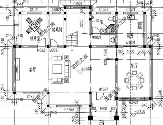 新农村四间三层楼房设计图,一层带烤火房,二楼有厨房？（农村一层四间房屋设计平面图）