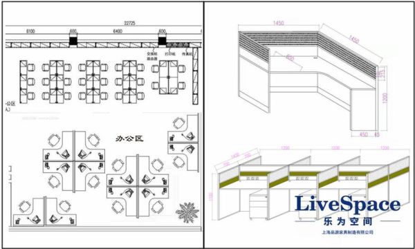 平面图5张办公桌怎样设计？（室内设计办公平面图）