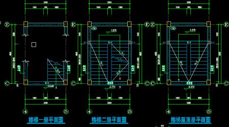 建筑中一层二层平面图楼梯怎么画？（2016两层楼房设计图纸）