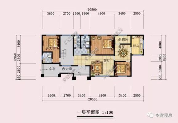 自建砖房2层楼，进深5米开间8米，房子总高8.8米左右，第一楼要罐几条水泥柱子，第二楼不罐柱子可以？（2层8米进深房屋设计）