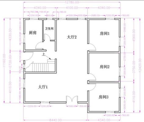 如何绘制房子平面图？（小楼房设计图平面图）