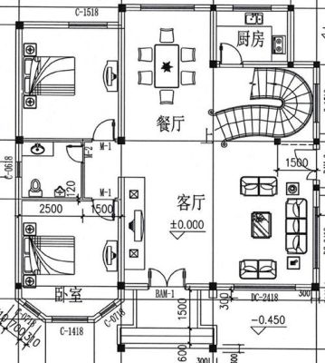 知户型cad怎么绘制2层楼？（二层楼户型设计平面图）