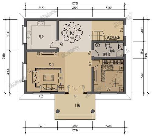 11x8米最佳户型？（11*11米二层房屋设计图）