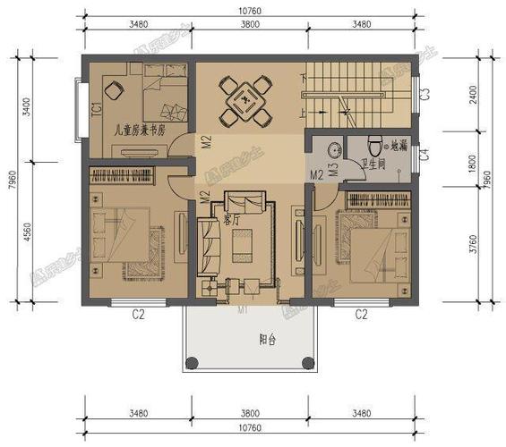 11x8米最佳户型？（11*11米二层房屋设计图）