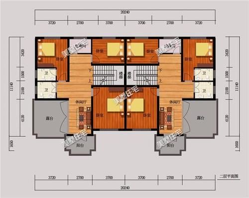 农村两兄弟建双拼房面积200到260平方应该怎样设计？（双拼共一个楼梯农村房设计图）