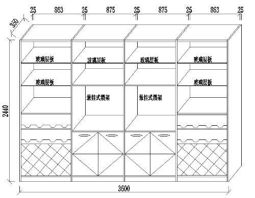 衣柜酒柜怎么计算平方？（衣柜鞋柜酒柜设计尺寸图）