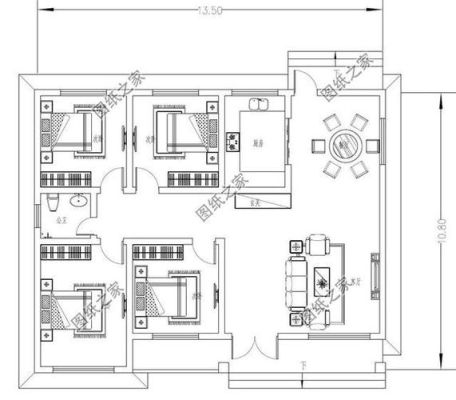 农村自建房约140平米四室一厅含卫生间厨房怎么布局好？（140平面四室设计图）