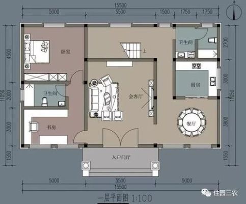 农村自建房5.5米宽15.5米长如何设计？（5.5米宽楼房设计图）