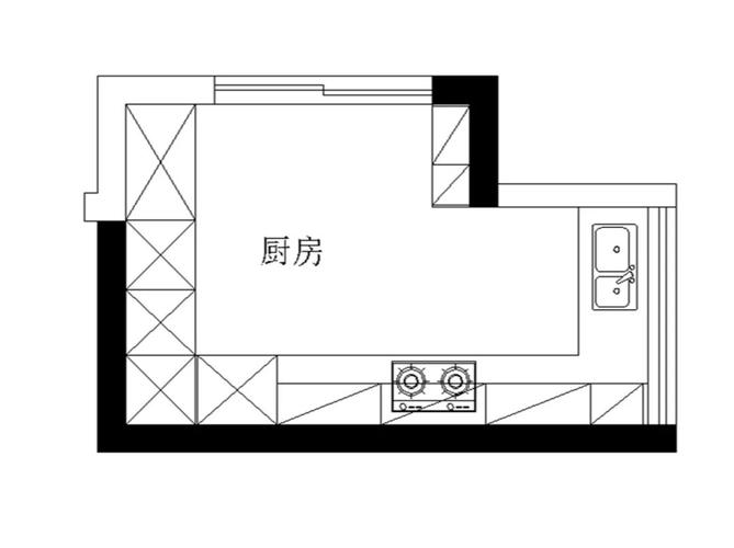 2米宽的厨房最佳尺寸？（小格局厨房设计图）