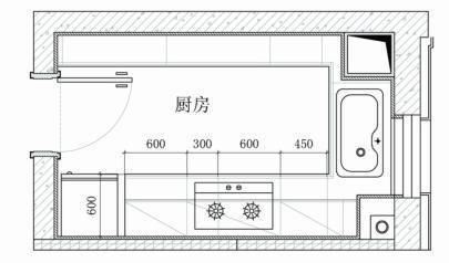 u型厨房转角最佳布局？（u形厨房平面设计图）