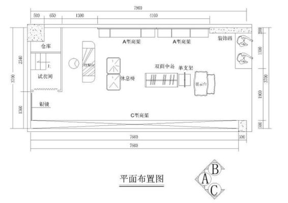 服装店入口动线多少合适？（服装店两个入口装修设计平面图）