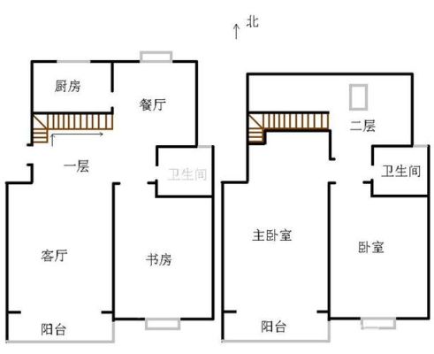 复式楼怎么分两层？（复式楼平面设计图）