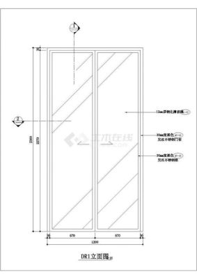 玻璃门图纸用什么表示？（玻璃门带设计）