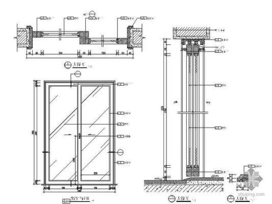 玻璃门图纸用什么表示？（玻璃门带设计）