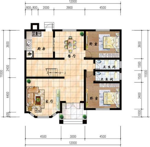 农村自建房10米×5米怎样建平房好看？（农村5万房屋设计图纸）