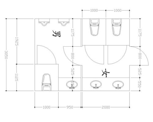 1米2乘3米卫生间怎么布局好？（洗手间平面设计）