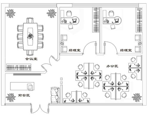 办公室空间设计平面布局图步骤流程？（小型办公室设计图纸）