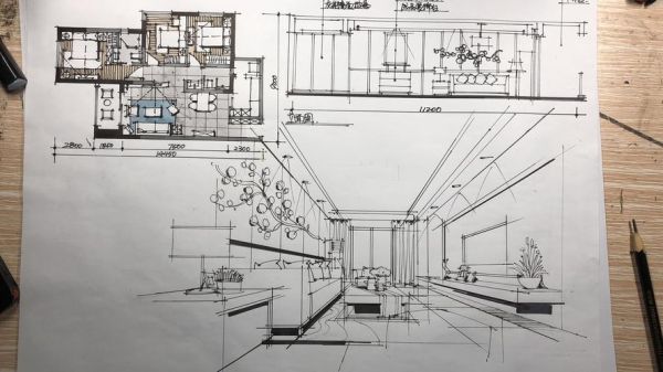 室内装修施工图纸怎么看？（室内设计透视图手绘图）