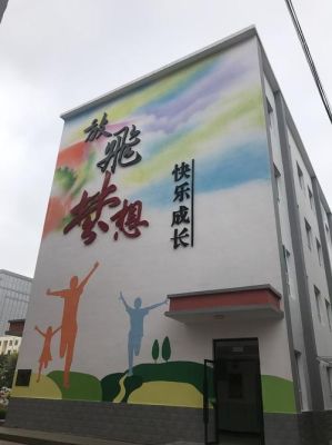 喷在墙上的图案的漆叫什么？（小学校园墙壁图画设计）