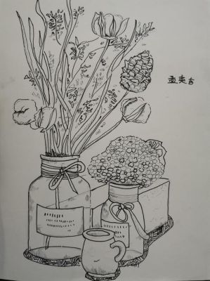 画花瓶用什么背景好图片素描绘画？（给花瓶设计美丽图案）