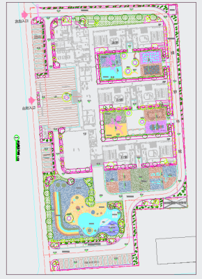 一个完整的居住区规划图纸包含哪些内容呢？（幼儿园景观设计施工图）